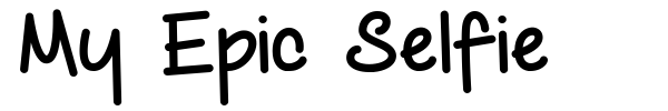 My Epic Selfie font preview